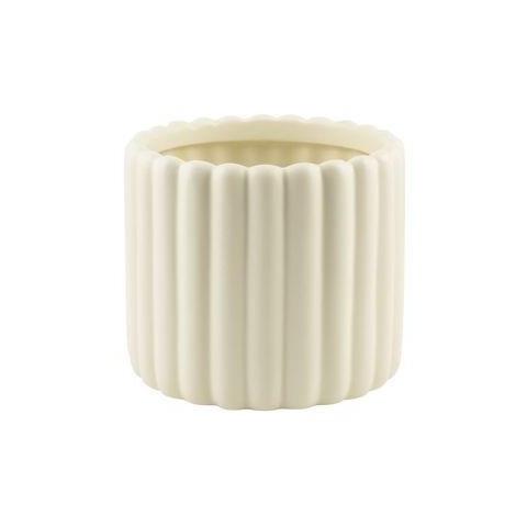 CILINDRO RIGATO CERAMICA AVORIO H.12.5